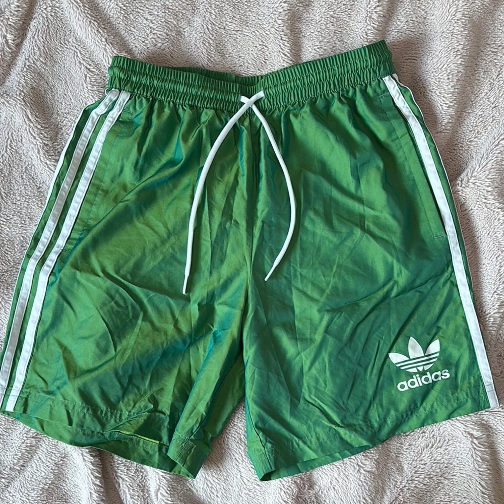 Adidas Green Athletic Shorts - Picture 1 of 5